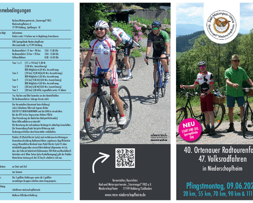 Pfingstmontag, 09.06.2025 Radsport-Event in Hohberg-Niederschopfheim