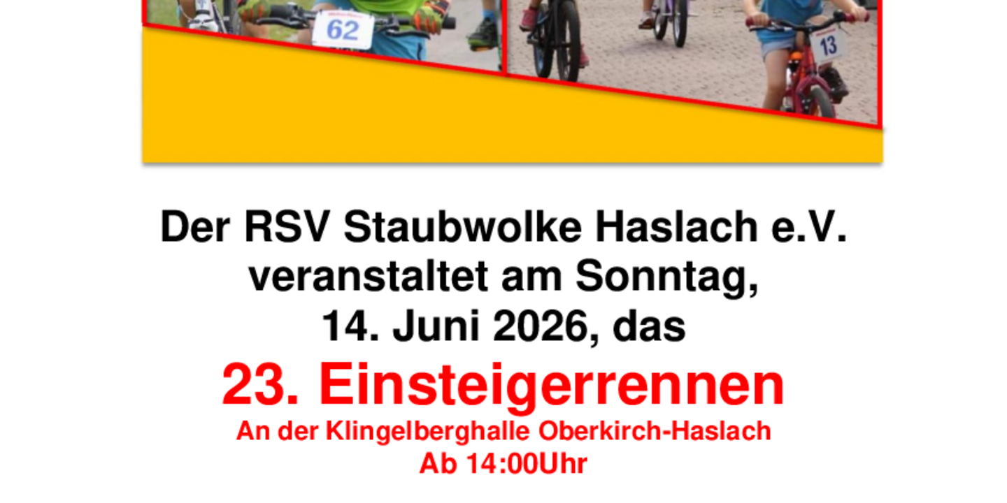 25. Einsteigerrennen des RSV Staubwolke Haslach