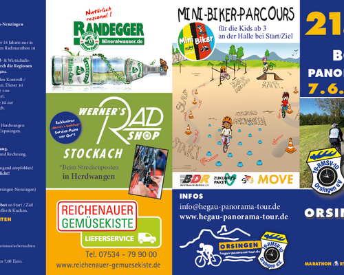 07. Juni 2026 - Einladung zur 21. Hegau-Bodensee-Panorama-Tour in Orsingen