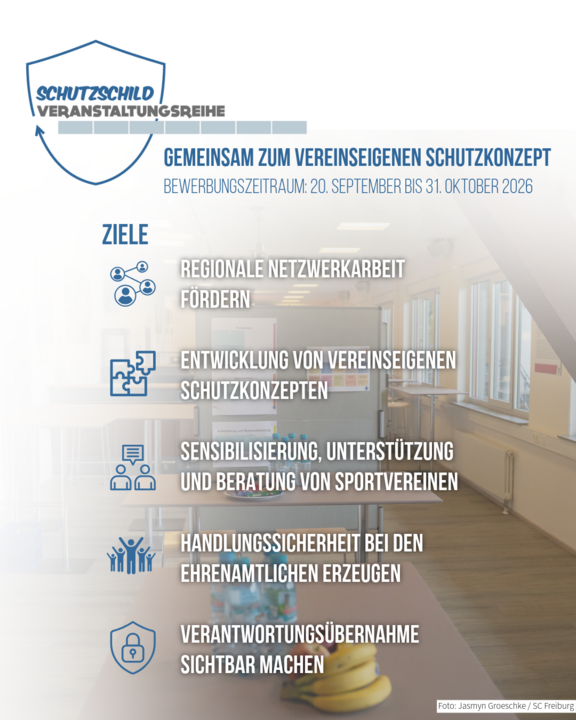 BSB Freiburg Veranstaltungsreihe "Schutzschild im und für den Sport"