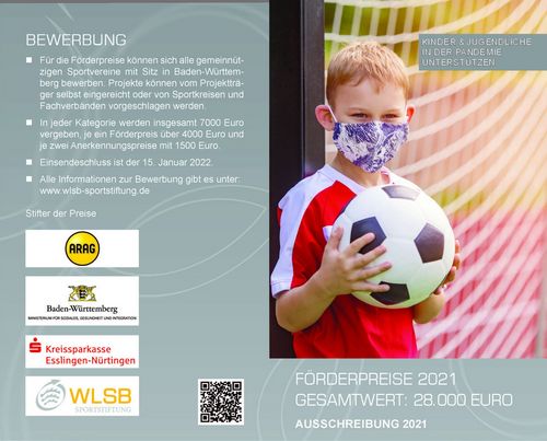 WLSB-Sportstiftung | Förderpreise 2021: Ausschreibung und Flyer - Bewerbungen bis 15.01.2022 möglich