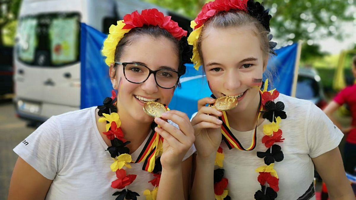 Maren Buchholz/Marisa Göppert RSV Fischerbach Deutsche Meisterinnen 2018 2er Schülerinnen