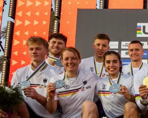 Trial Staffel an der UCI Urban Trial WM zu Silber gefahren mit 3 Badenern