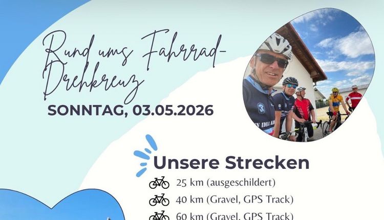 RTF und Gravelride "Rund ums Fahrrad-Drehkreuz" am 3. Mai