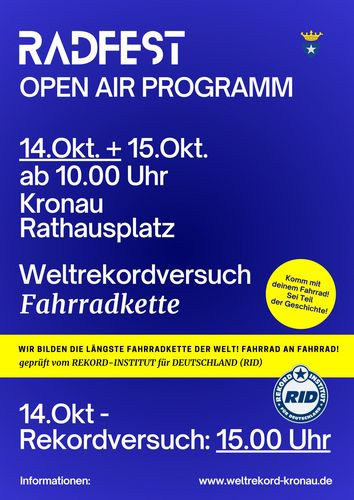 Open Air Radfest in Kronau am 14.und 15.10.2023