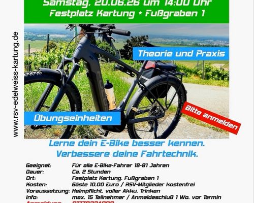 E-Bike Kurs beim RSV Kartung am 20.06.2026