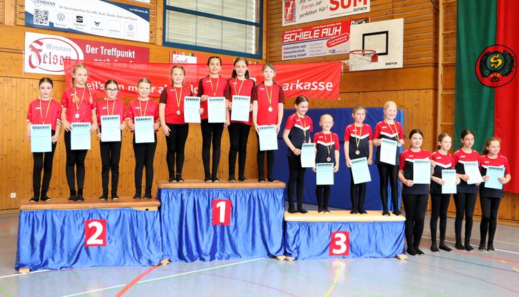 Siegerehrung 4er Einradsport Schülerinnen