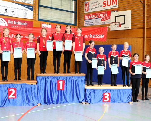 Siegerehrung 4er Einradsport Schülerinnen