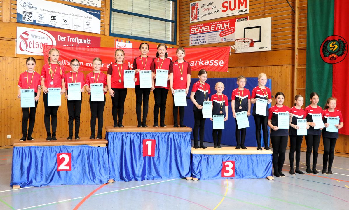 Siegerehrung 4er Einradsport Schülerinnen