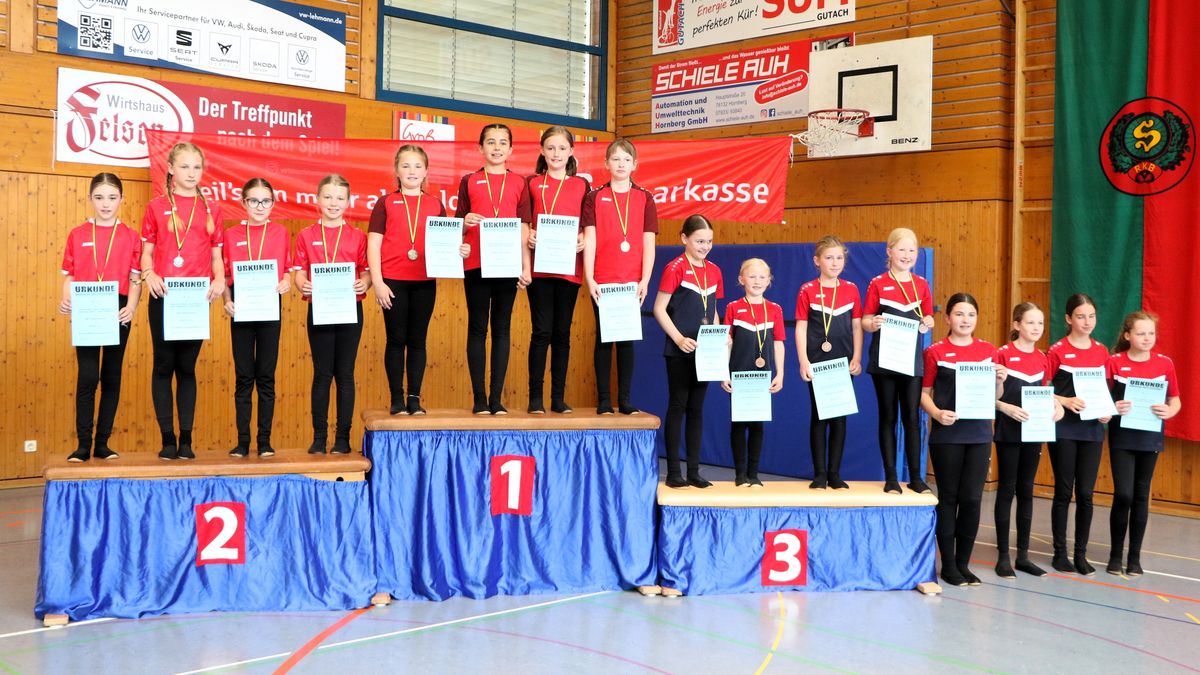 Siegerehrung 4er Einradsport Schülerinnen