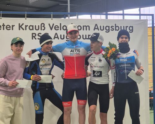 Die Jugend U17 vom Badischen Radsport Verband beim 1. Länder Vergleichskampf in Augsburg