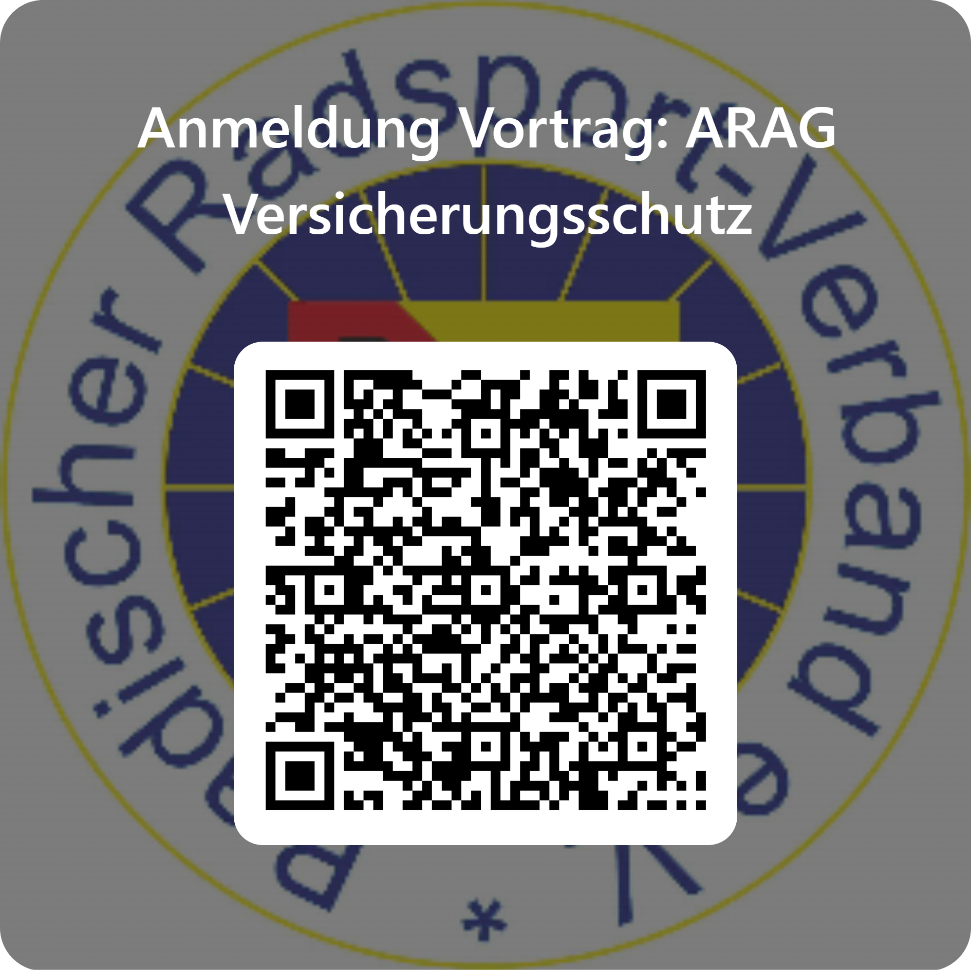Online Vortrag am 15.04.2026: ARAG Versicherungsschutz für Radsportvereine im BRV